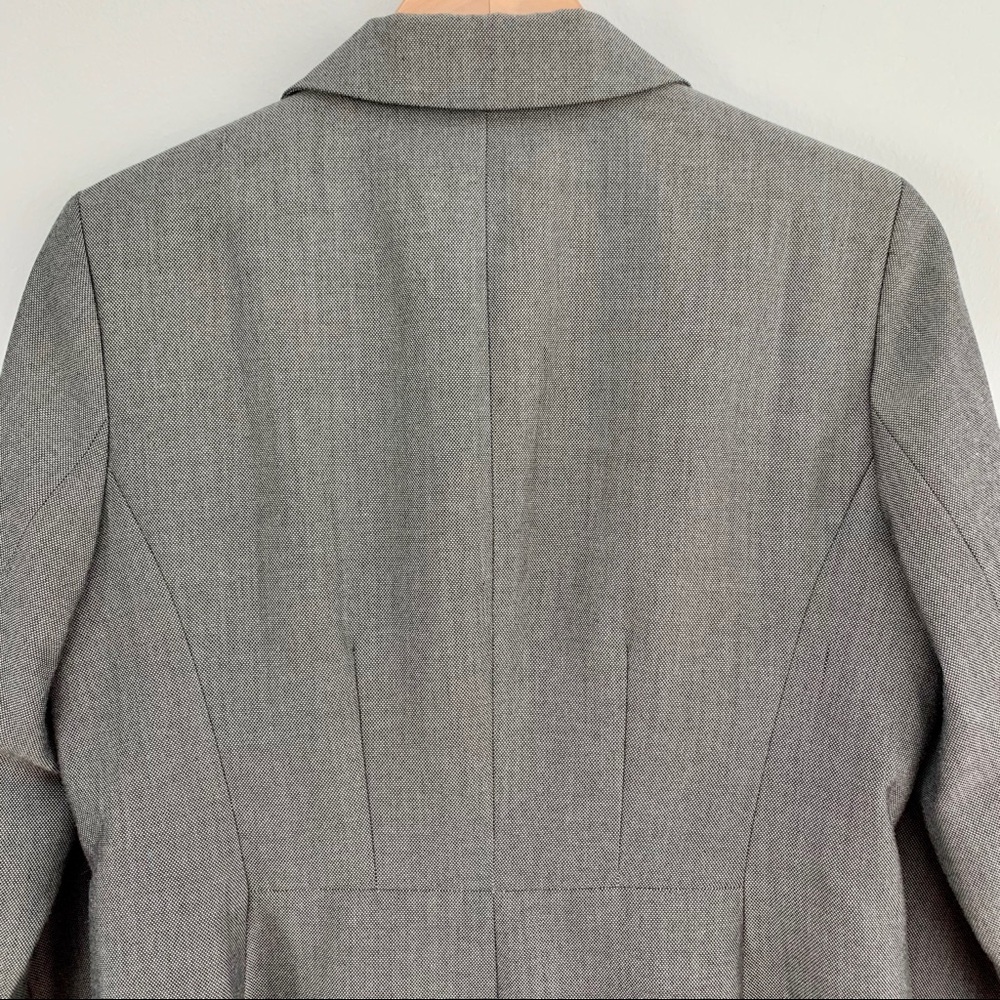 Whbm Pressed Ruffle Lapel Single Button Blazer M - image 7